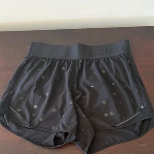 lululemon athletica Black Polka Dot Women's Athletic Shorts